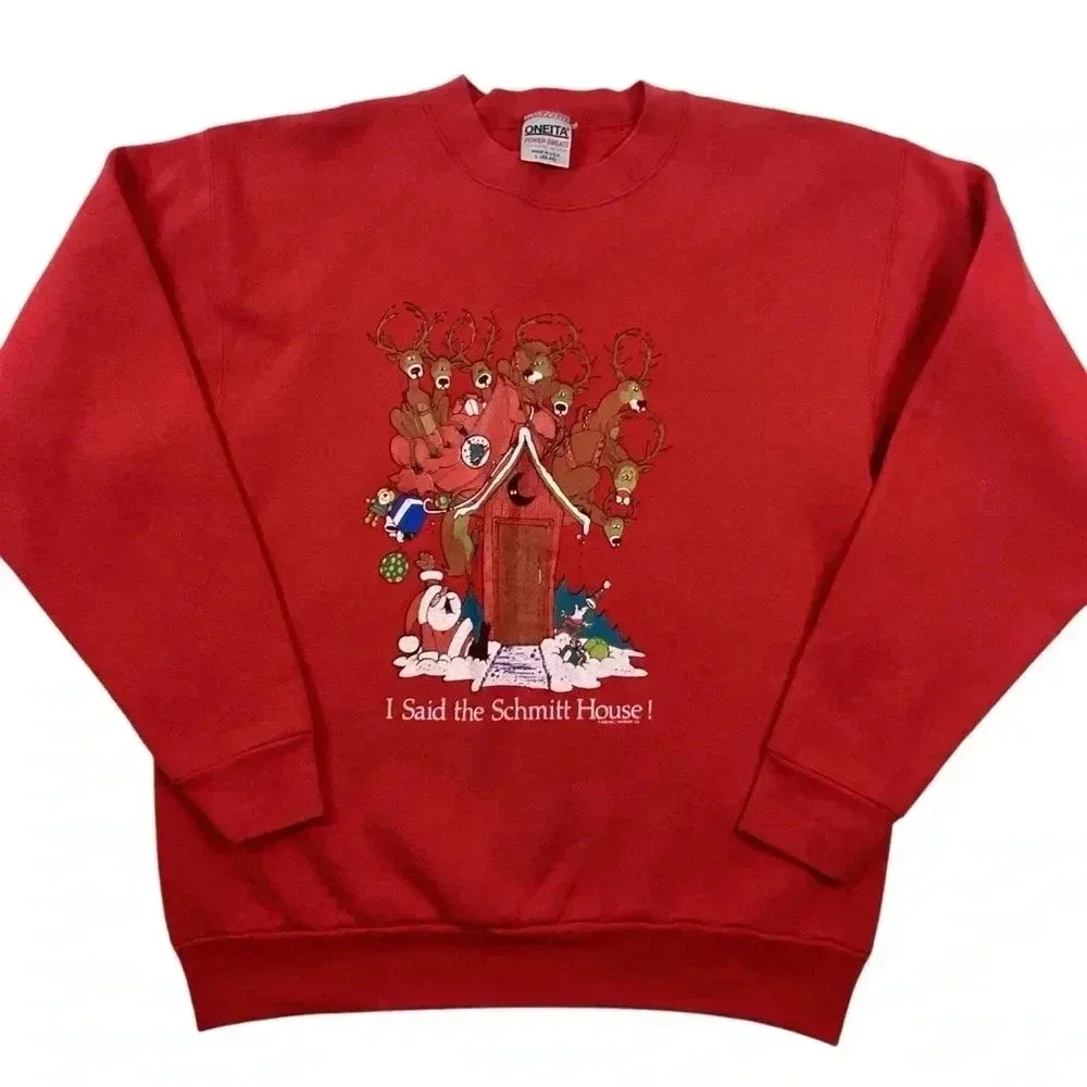 Vintage 1986 Schmitt house Christmas crewneck